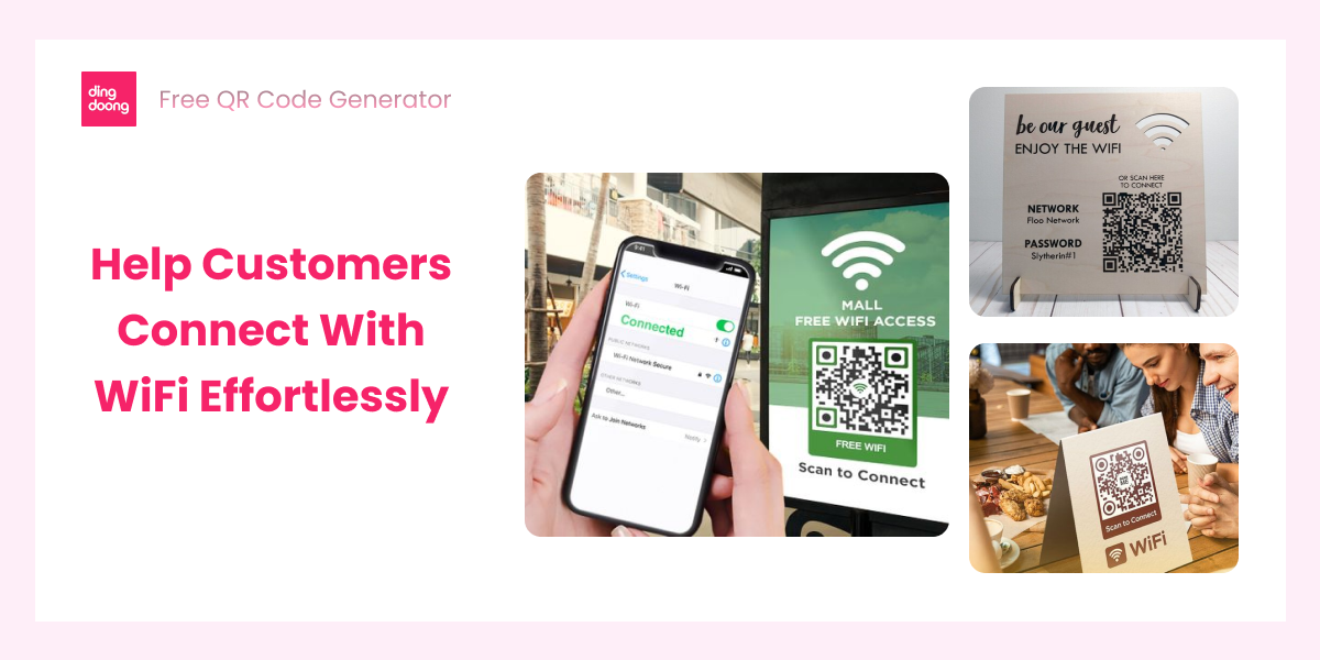 Qr codes used for helping customers connect with your WiFi effortlessly